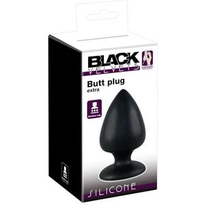 You2Toys zwart fluweel extra anale plug - extra grote siliconen buttplug voor dames en heren, lengte 14 cm, diameter 3-7,5 cm