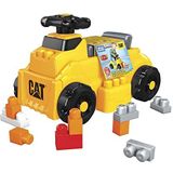 MEGA Bloks Cat Graafmachine voor bouwen en spelen, bouwset met 1 voertuig om op te rijden en 10 grote bouwblokken, cadeau voor kinderen vanaf 1 jaar, HDJ29