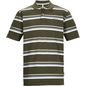 Killtec heren poloshirt - poloshirt KM - 41708 - olijf streep