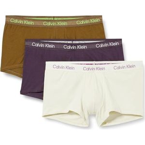 Calvin Klein Heren Low Rise Trunk (Pack van 3), Bone Wt, Nshd, Koffielikeur, XXL
