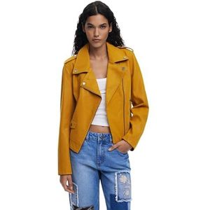 Bikerjack - Mosterd - Leerlook - Jacks