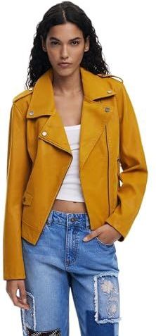 Bikerjack - Mosterd - Leerlook - Jacks