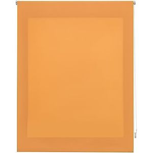 ECOMMERC3 Rolgordijn, lichtdoorlatend, glad, 100 x 250 cm x 250 cm, stofmaat 97 x 245 cm, eenvoudige installatie aan muur of plafond, oranje