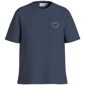 Visybil Appreciate O-Neck S/S T-shirt/Lc, vintage indigo, XS