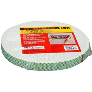 3M 4026 dubbelzijdig PU-schuim plakband, 50 mm x 33 m, 1,6 mm, beige (5 stuks)