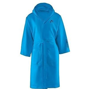 Head Active badjas voor dames en heren, met capuchon en zakken, lichte badjas van microvezel, sneldrogend, zacht, absorberend en ruimtebesparend, maat XL, uniform blauw, Uniform Blauw, XL