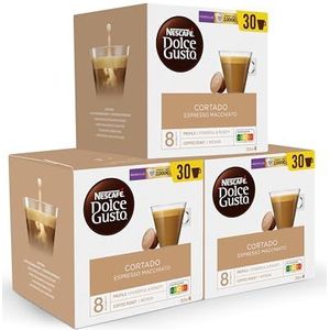 Nescafé Dolce Gusto capsules Cortado Espresso Macchiato - voordeelverpakking - 90 koffiecups - geschikt voor 30 koppen koffie - Dolce Gusto cups