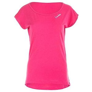 WINSHAPE Dames Ultra Lichtgewicht Modal-shirt met korte mouwen met afgeronde zoom Mct013 shirt met korte mouwen, deep-roze, S EU