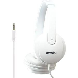 Gemini DJX-200 Comfort DJ-hoofdtelefoon - lichtgewicht - 40 mm dynamische drivers (wit)