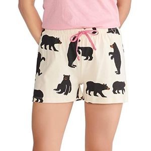 Hatchards, Piccadilly Boxershorts voor dames, Gebroken wit (Zwarte Beren), L