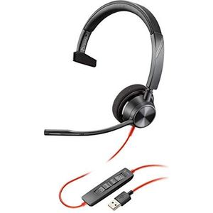 Plantronics Blackwire 3310 USB-A (poly) – bekabelde in-ear headset (mono) met microfoonarm – verbinding met je pc en/of Mac via USB-A – compatibel met teams, zoom en meer