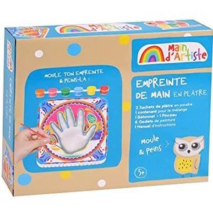 MAINS D'ARTISTE - Handafdruk Creatie Kit - Creatieve Hobby - 730201 - Gieten - Schilderen - Gips - Moederdag - Vaderdag - Knutselactiviteiten - Complete Kit - Vanaf 5 jaar