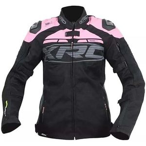 XRC Moos WTP Motorjack voor dames, waterdicht, ademend, met beschermers, zwart/roze, XS