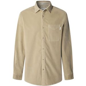 Pepe Jeans Heren Clayton Shirt, Bruin (Stone Beige), XS, Bruin (Stone Beige), XS
