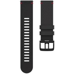 Polar geperforeerde leren polsband, compatibel met alle Polar sporthorloges met een 22mm aansluiting (GritX, Vantage M & V2 series),Zwart-Rood