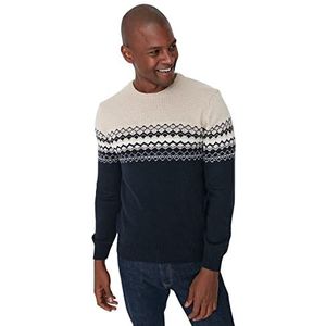 Trendyol Man Trui - Marineblauw - Slim, marineblauw, XL