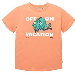 TOM TAILOR T-shirt voor jongens, 31164 - Bright Peach Orange, 92 cm