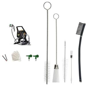 WAGNER Airless Verfspuitsystemen Control Pro 250 R voor muurverf-/ latexverven, 15 m²-2 min, & WAGNER 5-delige reinigingsset voor WAGNER verfspuitsystemen, incl. diverse borstels