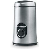 Cloer 7579 Elektrische Koffiemolen, 150 W, voor 50 g Koffiebonen, mat roestvrij stalen huis