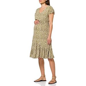 Supermom Damesjurk Ss AOP geweven luipaardjurk, Dull Gold - P751, 38