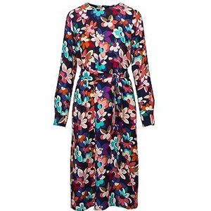 Seidensticker Dames regular fit blousejurk lange mouwen jurk, blauw, 36