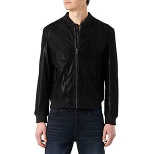 HUGO Heren Lizzo Leather_Jacket, Zwart 1, L