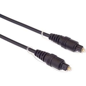 PremiumCord optische audiokabel Toslink - 1,5 m, Toslink plug-on-plug, digitale kabel voor hifi-stereo-installatie, sounbar, TV, HQ audio, gesoldeerd, zwarte kleur