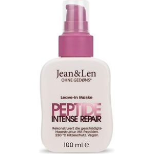 Jean & Len Leave-in Haarmasker Peptide Bond Repair, voor beschadigd haar, herstelt & versterkt, hittebescherming tot 230 °C, vegan, 100 ml
