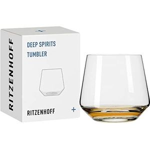 RITZENHOFF 3841003 Tumbler-glas 400 ml - Serie Deep Spirits Nr. 3 Geo - met reliëf in kristallen bodem - Made in Germany