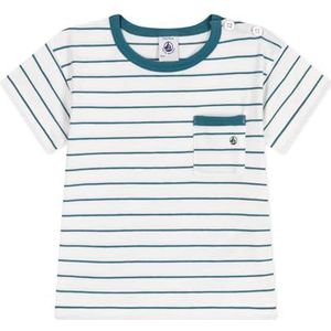 Petit Bateau T-shirt met korte mouwen voor jongens, malvavisco/libelle, 3 Maanden
