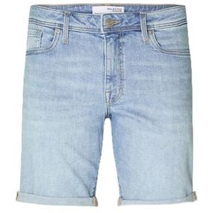 SELECTED HOMME heren jeansshorts, Denim Blauw, M