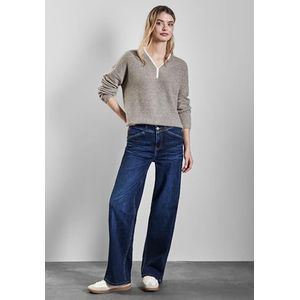STREET ONE Trui met V-hals, Breezy Beige Mel., 34