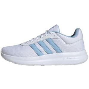 adidas Dames Lite Racer 4.0 schoenen, FTWR White/FTWR White/Glow Blue, 4.5 UK, Ftwr White Ftwr Wit Glow Blauw, 37 1/3 EU