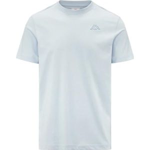 Kappa Cafers Slim Tee Comfortabel en stijlvol technisch T-shirt, Blue Ballad en Blue Forget, maat XL