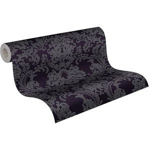 Livingwalls Vliesbehang met glitter New Bude 2.0 behang met ornamenten barok 10,05 m x 0,53 m zwart Made in Germany 361663 36166-3