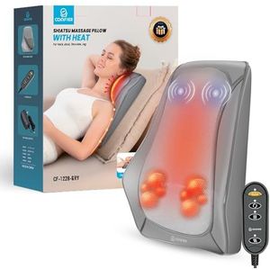 COMFIER Shiatsu Onderrug Massager voor pijn, nek en rug massager met warmte, 4D kneden massage kussen geschenken voor vrouwen mannen, diepe weefsel Shiatsu Massager, mannen geschenken