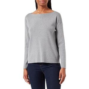 Bestseller A/S Dames VMNANCY LS Boatneck GA NOOS trui, Medium Grey Melange, S, Medium Grey Melange, S