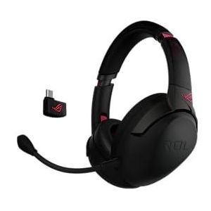 ASUS ROG Go 2.4 Electro Punk - 2.4 GHz wireless gaming headset with USB-C (tm) connection, noise cancelling AI microphone, low latencies, compatible with PC, Max, Nintendo Switch, PS4