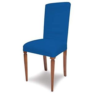 Set met 2 stoelen, magisch, kleur blauw, gemaakt in Italië, van elastische piquéstof. Past perfect bij elke zitvlak.
