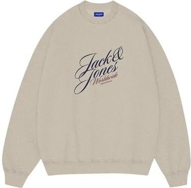 Jack & Jones - JORINWOOD - Sweatshirt - Navy - Rood - Offwhite