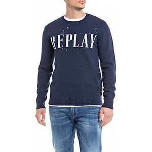 Replay Herentrui regular fit, 085 Blauw, XL