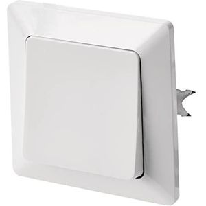 EMOS Wisselschakelaar in wit (glans), lichtschakelaar met wip, 250 V~/10 AX, kunststof, zonder inbouwdoos, beschermingsklasse IP20 voor binnen, 8 x 8 x 5 cm