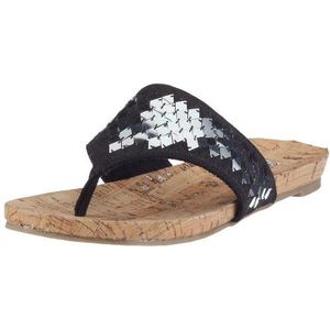 Buffalo Damask Sequins 309-10644, damessandalen, Zwart Black01, 41 EU