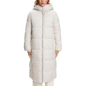 ESPRIT Gewatteerde jas met capuchon, lichtbeige, XL