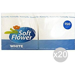 Soft Flower sp-580762-kit Servetten, Papier, Wit