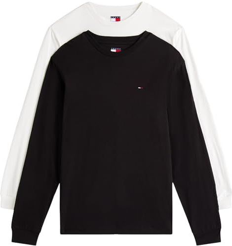 Tommy Jeans - TJM Slim 2PACK - L/S T-Shirt - Multi - Zwart/Ecru