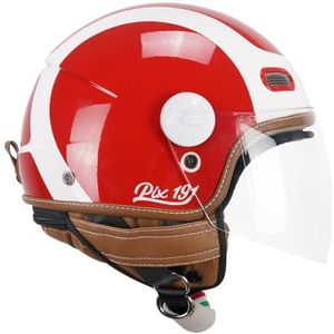 Cgm - 191g Pix Sprint Open Helm - Zwart - Lichtgewicht - Vintage Details