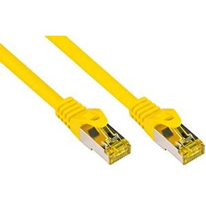 Good Connections RJ45 Ethernet LAN-patchkabel met cat. 7 ruwe kabels en vergrendelingsbescherming RNS, S/FTP, PiMF, halogeenvrij, 500MHz, OFC, 10 Gigabit geschikt (10/100/1000/10000/10000-Base-T