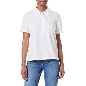 GANT Reg Shield Ss Pique poloshirt voor dames, Eggshell., XS