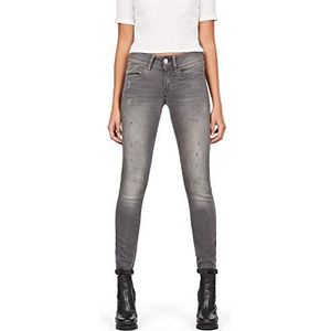 G-Star Raw Jeans dames Lynn Mid Waist Skinny , Grau (Lt Aged Destroy 6132-1243) , 26W / 32L
